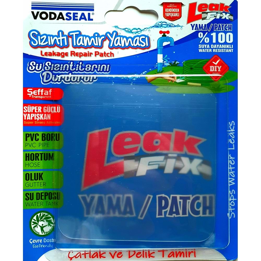 Vodaseal Sızıntı Tamir Yaması -Delik - Çatlak - Boşluk 100x100 mm