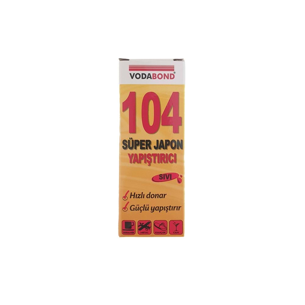 Vodabond 104 Süper Japon Yapıştırıcı Hızlı Donar Güçlü yapışır-Net 15 gr