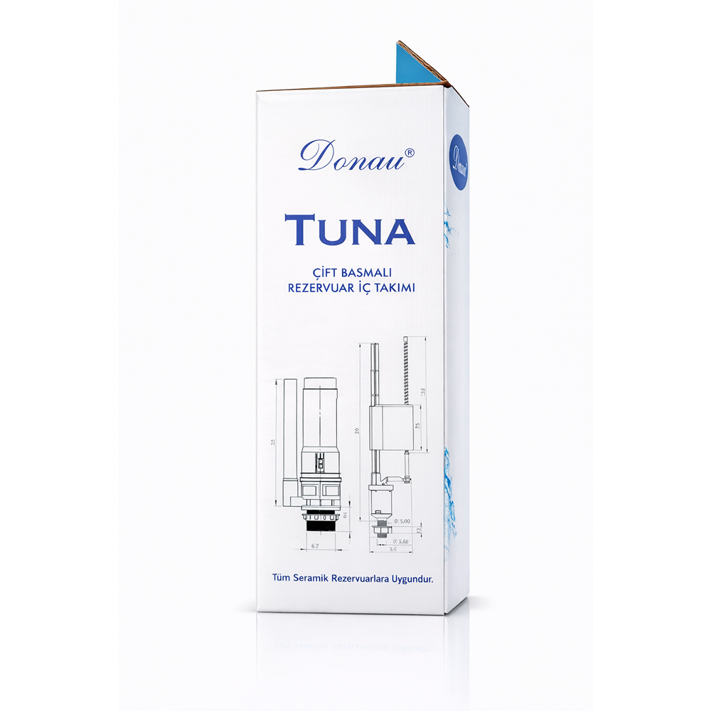 Donau Tuna 3/6 Lt Çift Basmalı Rezervuar İç Takımı – Sessiz Dolum, Ayarlanabilir