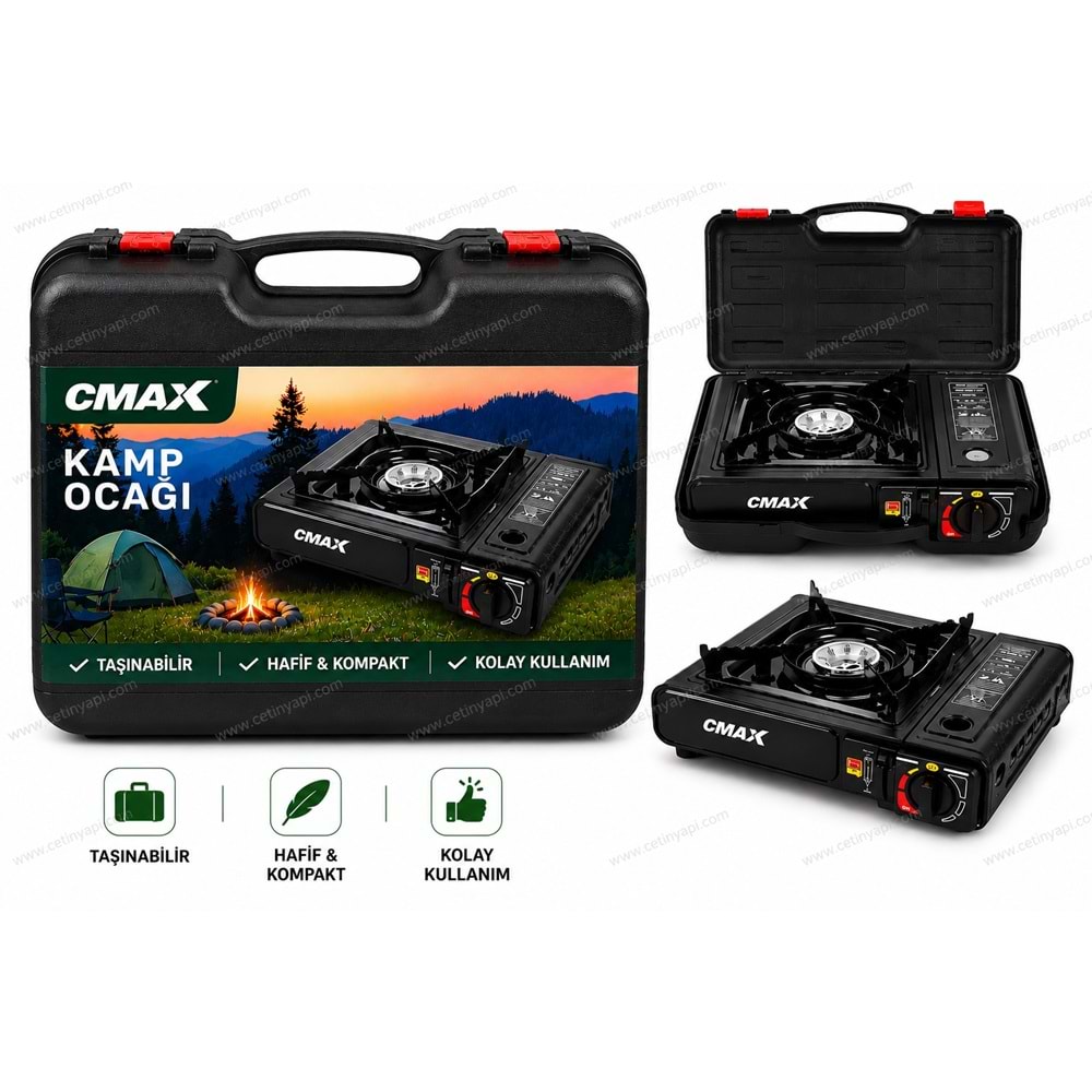 CMAX Taşınabilir Kamp Ocağı Çantalı Portatif Ocak