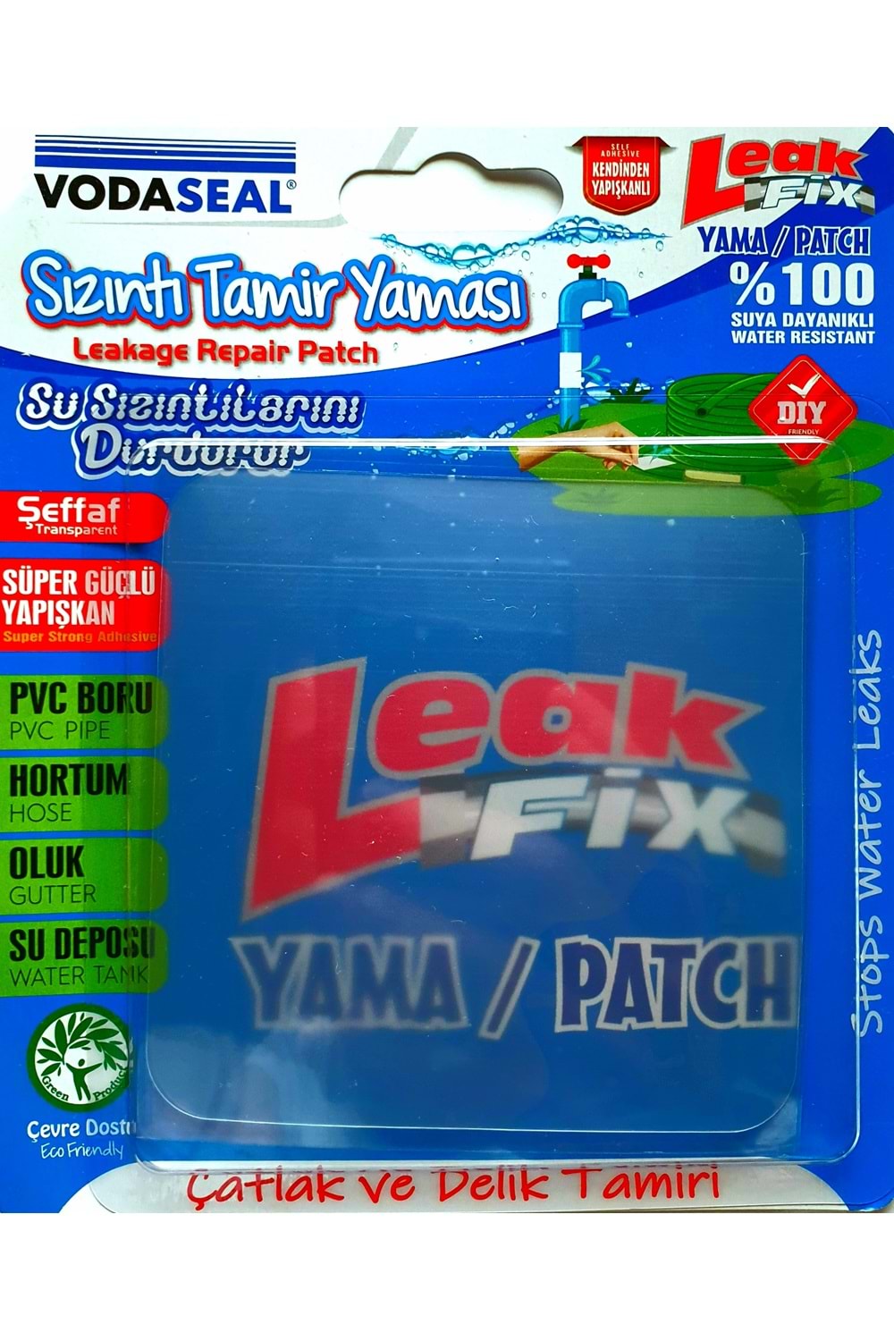 Vodaseal Sızıntı Tamir Yaması -Delik - Çatlak - Boşluk 100x100 mm