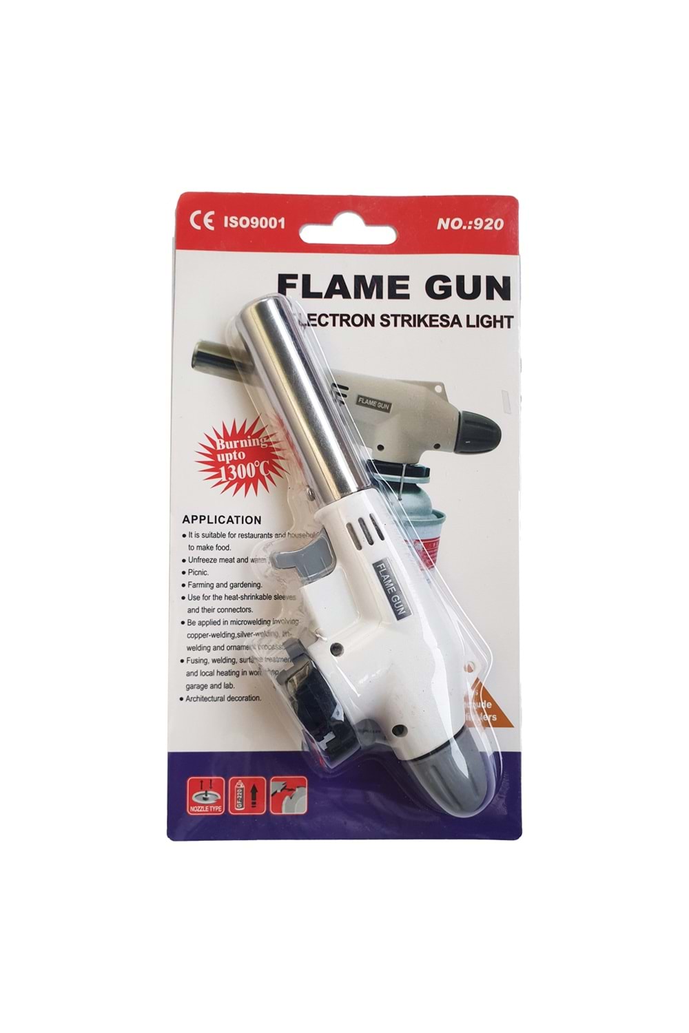 FLAME GUN - Pürmüz Çakmak - Kamp Gazı İçin - 1300°C Derece Dayanım 1 Adet