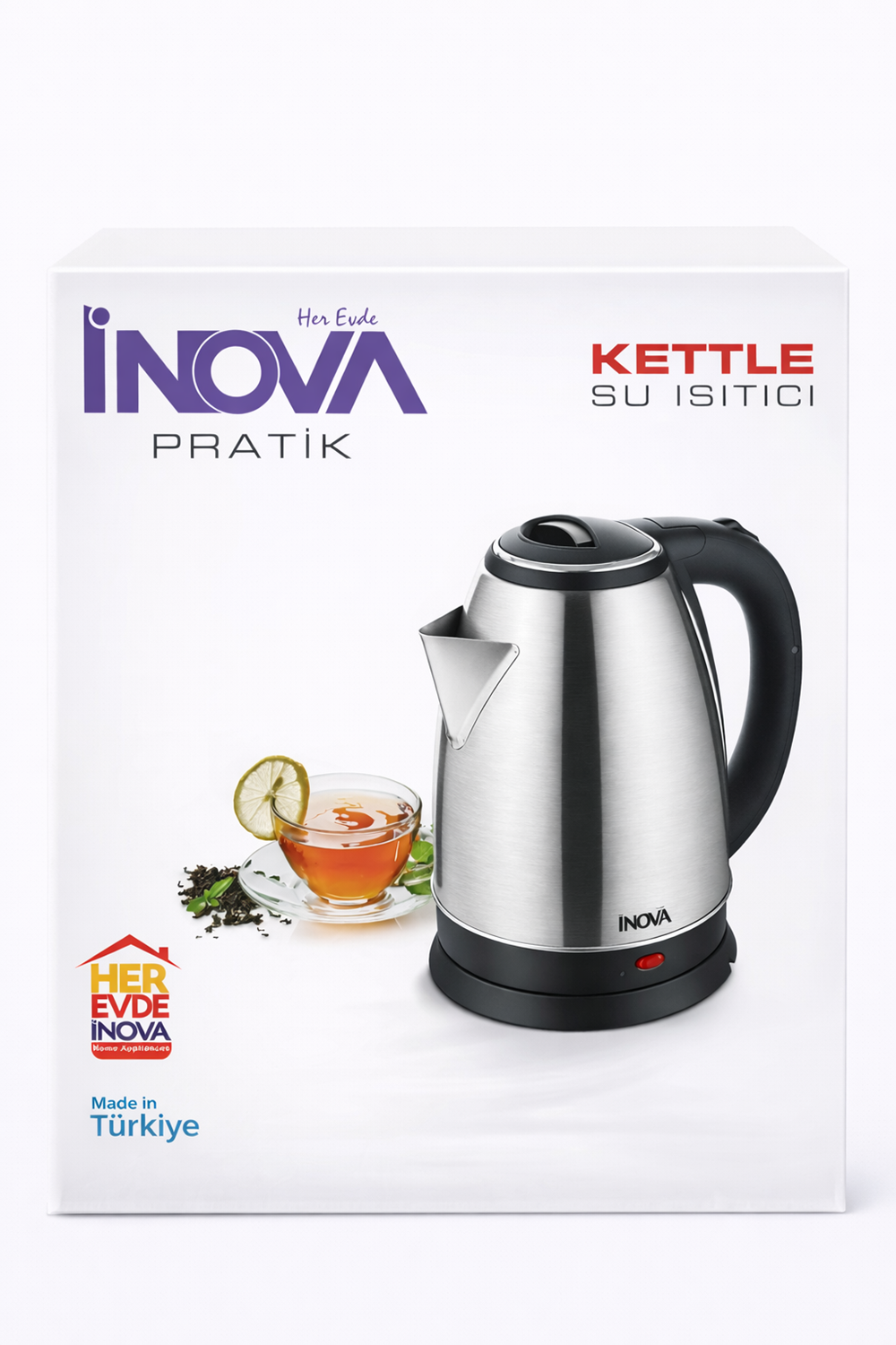 INOVA Pratik 1.7 L Paslanmaz Çelik Kettle – 1800W