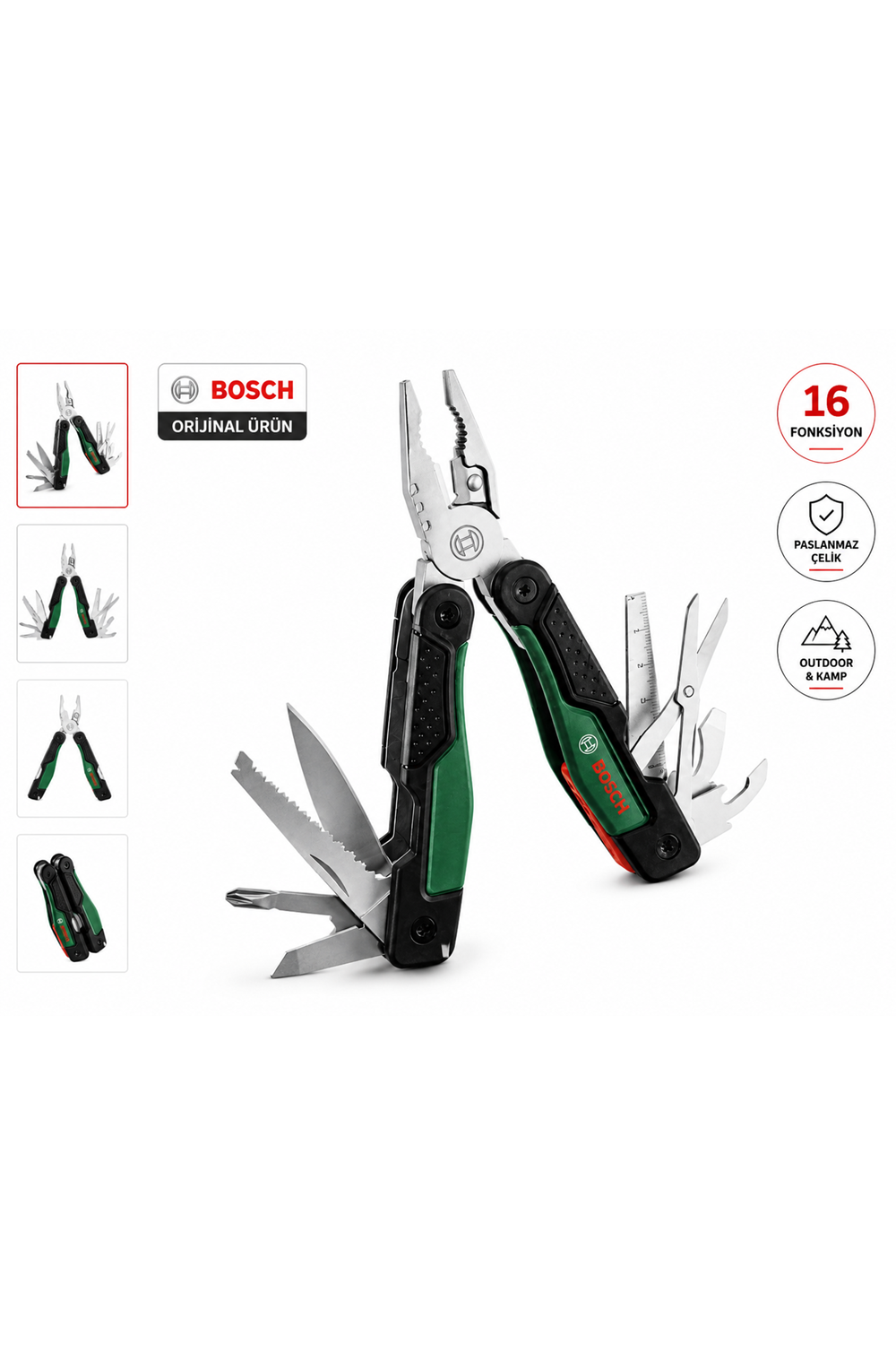Bosch 16’sı 1 Arada Multitool Pense Kamp Outdoor Çok Amaçlı El Aleti