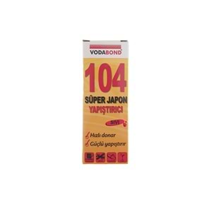 Vodabond 104 Süper Japon Yapıştırıcı Hızlı Donar Güçlü yapışır-Net 15 gr