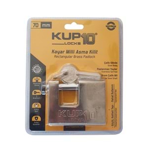 Kupa KUP10 Kayar Milli Asma Kilit | Pirinç Silindir | 70 mm