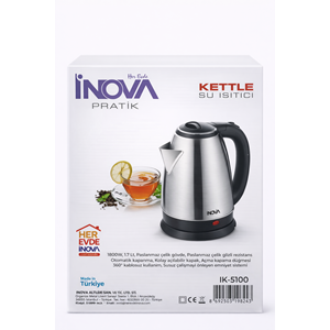 INOVA Pratik 1.7 L Paslanmaz Çelik Kettle – 1800W