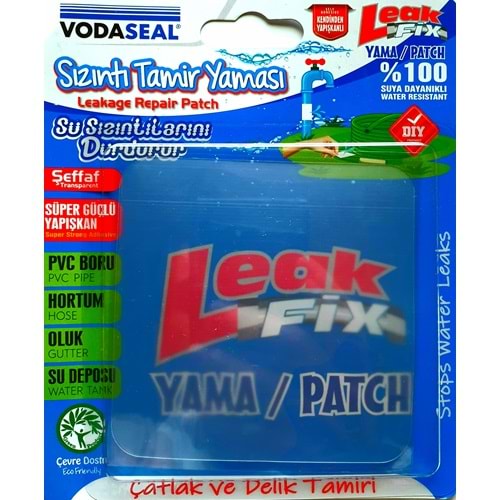 Vodaseal Sızıntı Tamir Yaması -Delik - Çatlak - Boşluk 100x100 mm