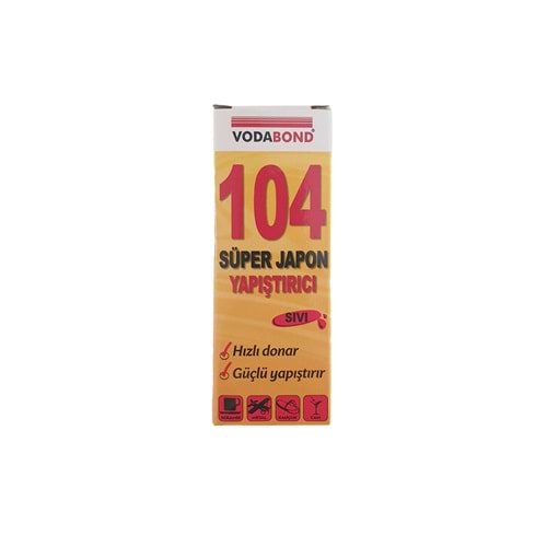 Vodabond 104 Süper Japon Yapıştırıcı Hızlı Donar Güçlü yapışır-Net 15 gr