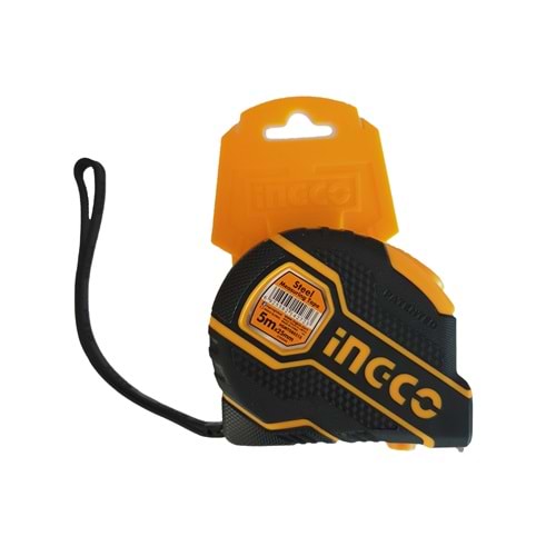 İnc-co Şerit Metre Otomatik Kilitli - Kauçuk Korumalı- 5m X 25MM