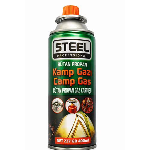 Steel Professional Kamp Gazı | Bütan Propan Kartuş | 400 ml