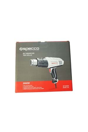 Specco - Sıcak Hava Tabancası Tek Kollu 2000w Maximum 600°c Sıcak Hava