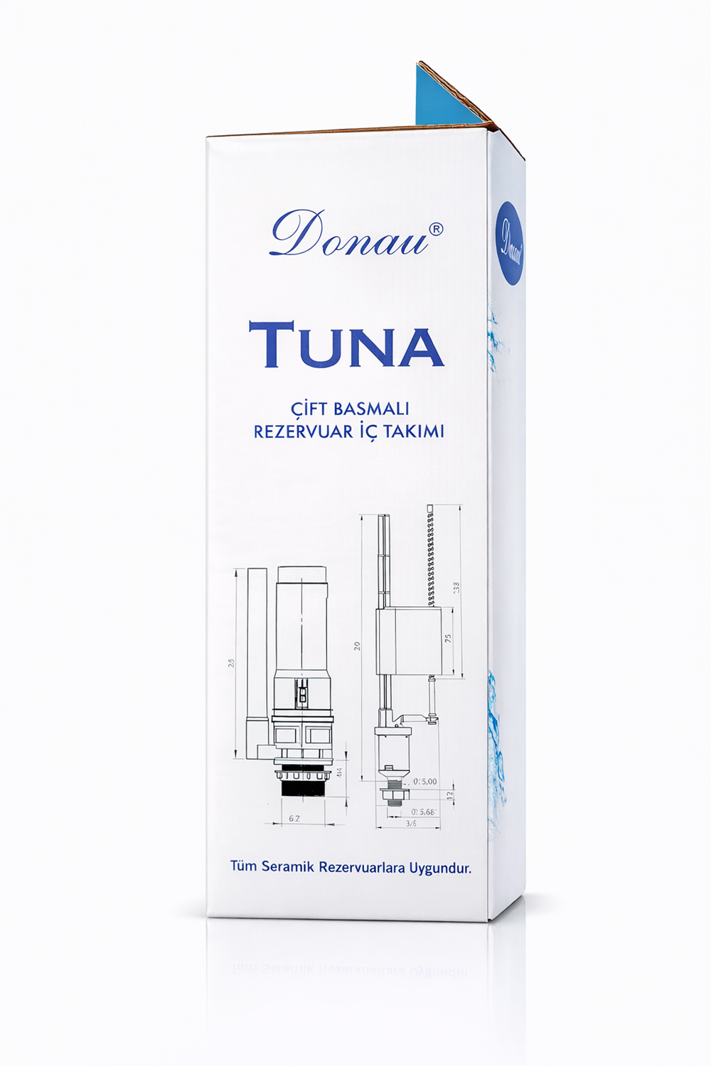 Donau Tuna 3/6 Lt Çift Basmalı Rezervuar İç Takımı – Sessiz Dolum, Ayarlanabilir